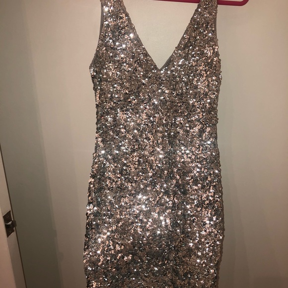 Silver sequin glitter dress - Picture 7 of 9